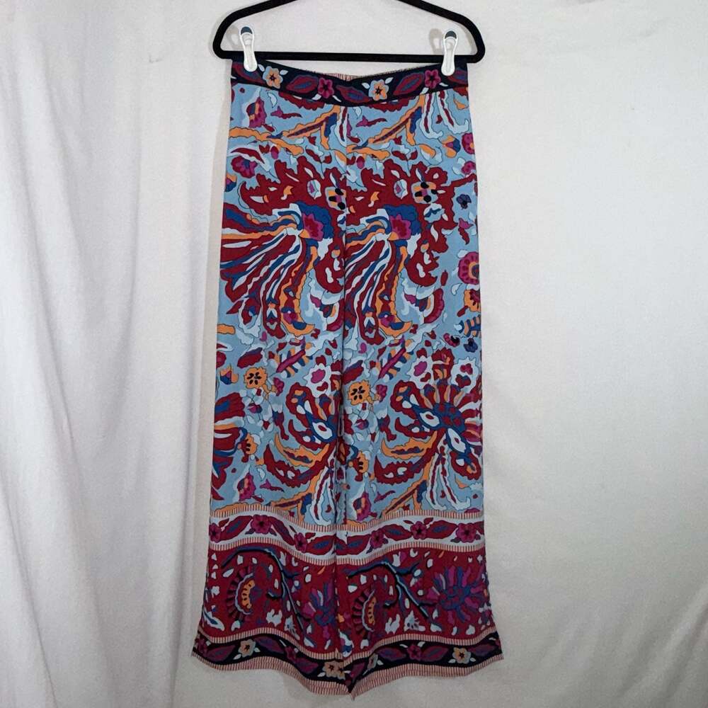 Cupcakes and Cashmere Women's Floral Print Wide Leg Palazzo Pants, Medium